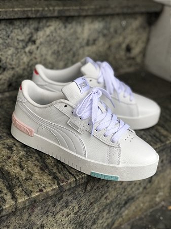 Tenis Puma Jada Couro Branco Eggshell