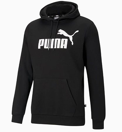 MOLETOM MASCULINO PUMA ESS BIG LOGO HOODIE PRETO