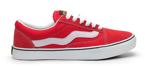 Tênis Mad Rats Old School Vermelho  O Primeiro tênis de Skate do Brasil