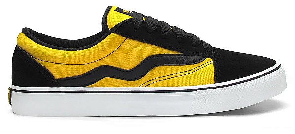 Tênis Mad Rats Hi Top Lona Oitão Preto / Amarelo