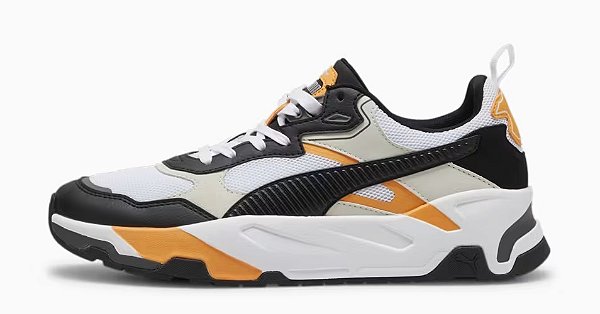 Tenis Puma Trinity Branco Preto Laranja