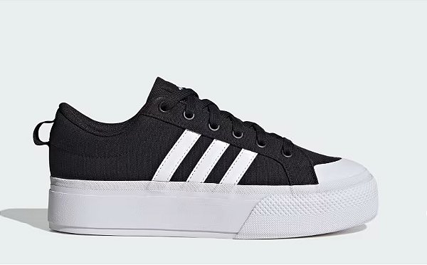 Tenis Adidas Bravada 2.0 Plataforma Preto com Branco - Lace Sneakers