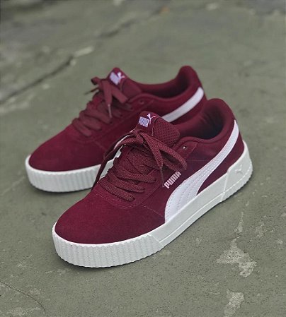 Tenis Puma Carina Vinho Camurça