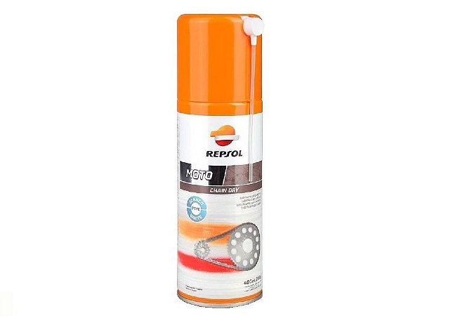 REPSOL - Moto Chain DRY - Spray para lubrificação de corrente - Branco c/ Teflon