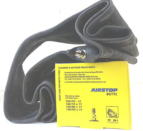 Camara de Ar Michelin - AirStop Butyl - 150/70-17