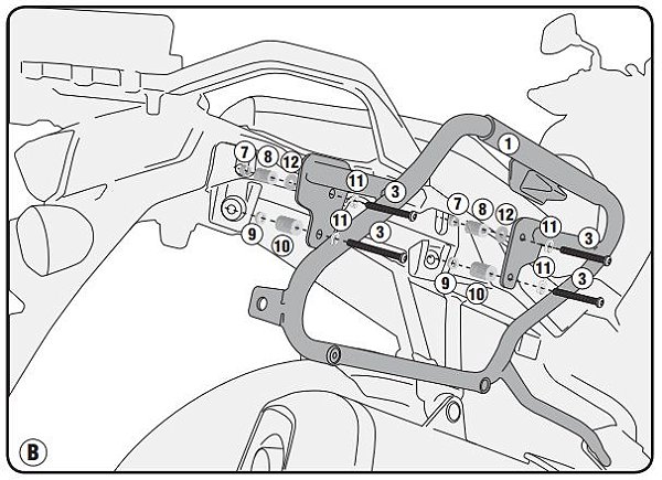 Suporte Lateral de Baús V35 - GIVI para Suzuki DL650 Vstrom ( apartir de 2019)