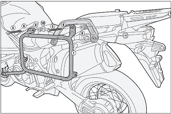 Suporte Lateral Givi Outback para Yamaha Super Tenere 1200