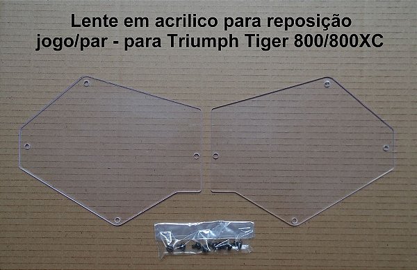 Lente em Acrílico para Reposição em Protetor de Farol - Tiger 800