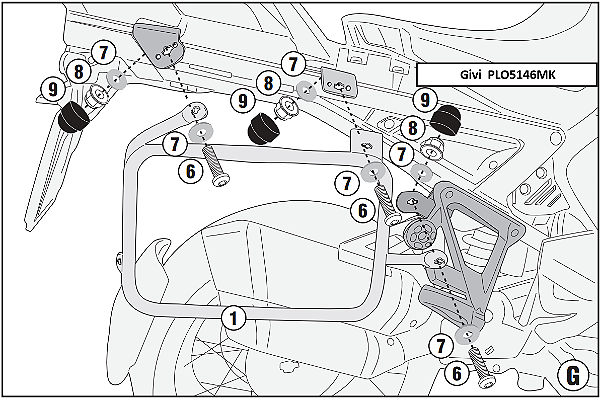 Suporte Lateral de Baús GIVI para BMW R 1300 GS Adventure