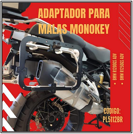 Adaptador do Suporte Lateral de Baús GIVI Monokey para BMW 850 900 1200 1250 GS Adventure