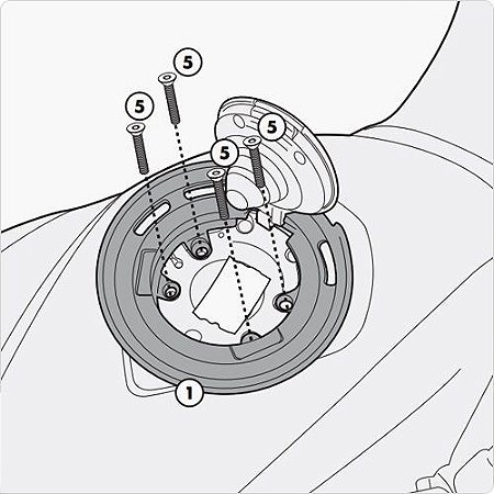 Flange de encaixe e fixação de Bolsas Givi TankLock - para BMW R1200 GS ( Ar )