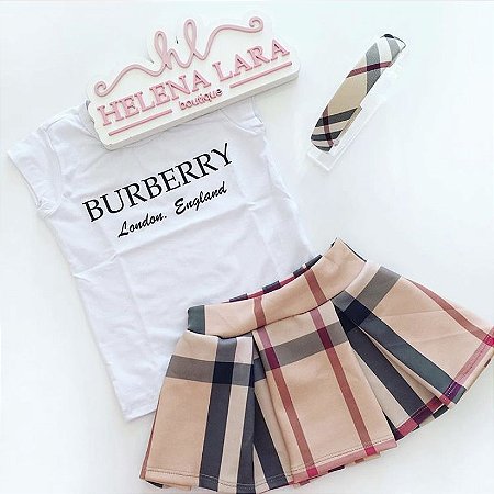 saia xadrez burberry
