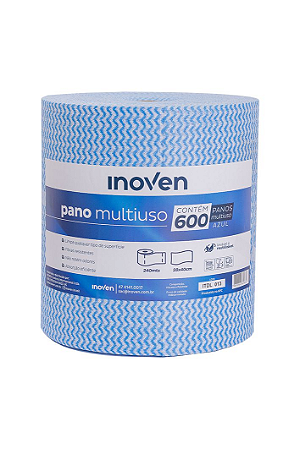PANO MULTIUSO EM BOBINA 28 CM X 240 M INOVEN