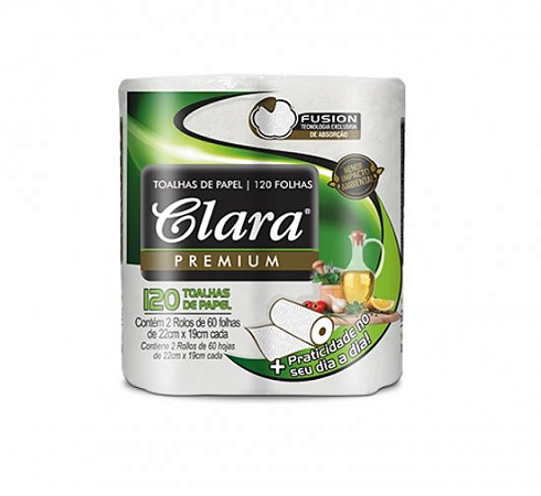 PAPEL TOALHA COZINHA C/ 2X60 FLS Clara