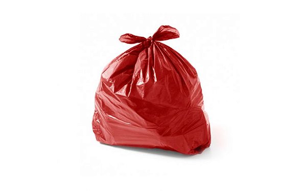 SACO DE LIXO 130 L - 10 M VERMELHO C/ 100 UNIDS