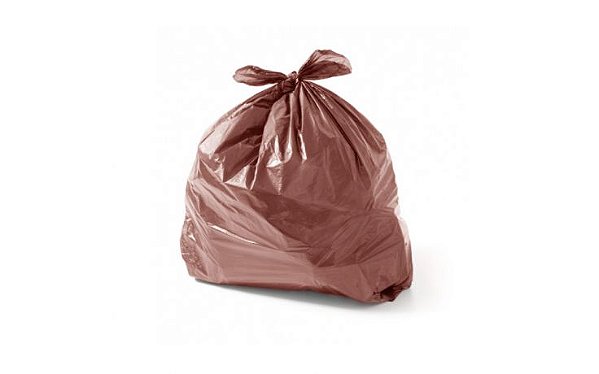 SACO DE LIXO 60 L MARROM C/ 100 UNIDS