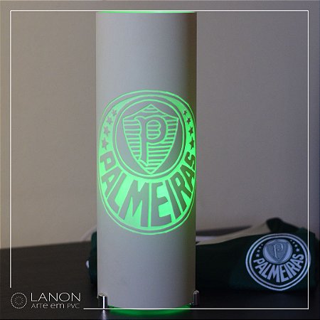 Luminária de mesa decorativa times - Palmeiras Verde