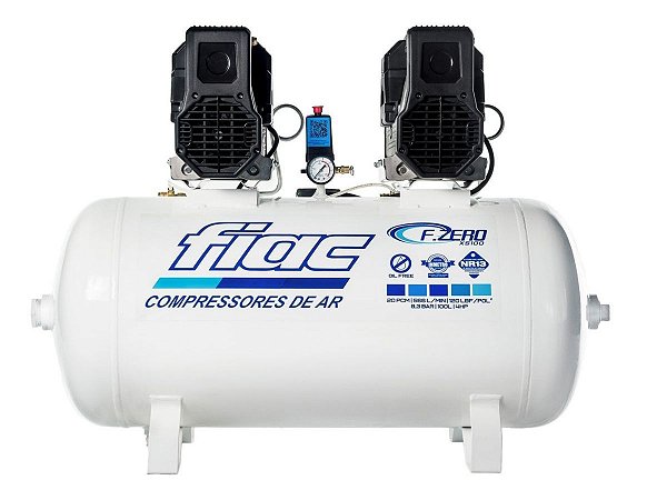 Compressor De Ar Isento De Óleo Odontológico 20 Pés 100 Litros 220v F.ZERO XS 100 - Fiac