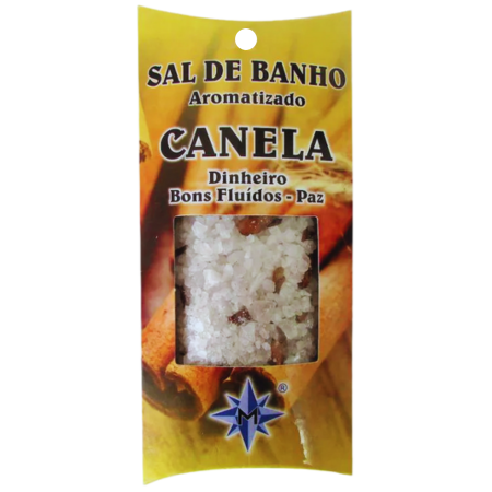 Sal de Banho com Canela: Dinheiro, Bons Fluídos, Paz