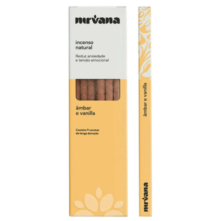 Incenso Natural Nirvana Âmbar e Vanilla