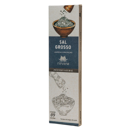 Incenso Natural Nirvana Sal Grosso - Limpeza e Proteção
