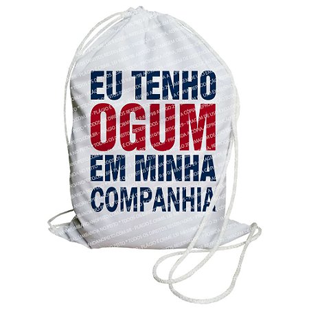 Mochilinha para Guias / Colares / Fios de Contas - Eu Tenho Ogum em Minha Companhia