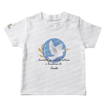 Camiseta Infantil Bandeira de Oxalá