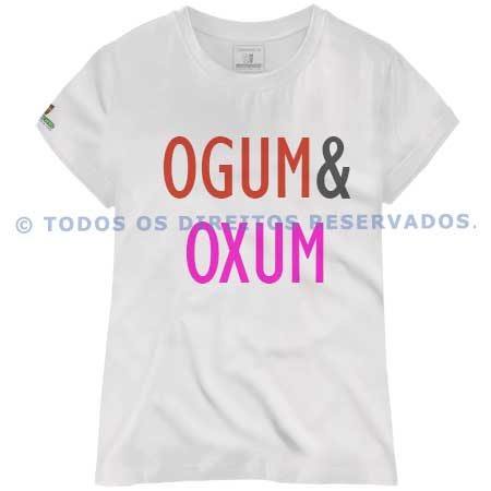 Baby Look Coleção Pai & Mãe: Ogum & Oxum
