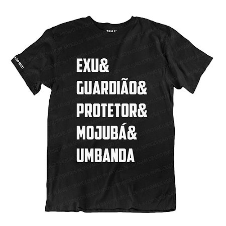 Camiseta Preta Exu Guardião Protetor