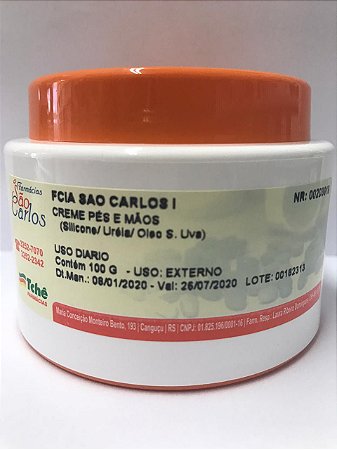 CREME HIDRATANTE PÉS E MÃOS - 100 g