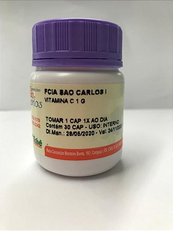 VITAMINA C 1G - 30 Cápsulas