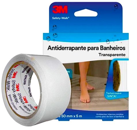 Fita  Antiderrapante Transparente para Banheiro 50mm x 5metros  - 3M