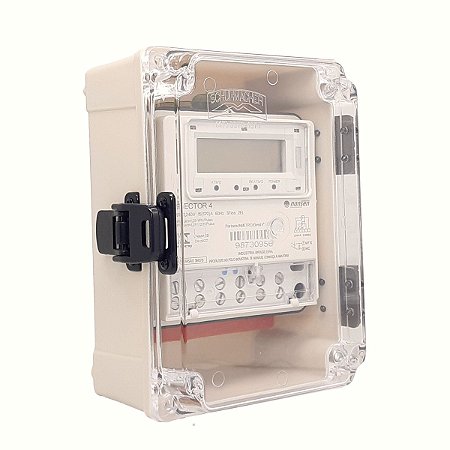 Kit Caixa com Dobradiças e Relógio Medidor Energia Bifásico Vector 4PA