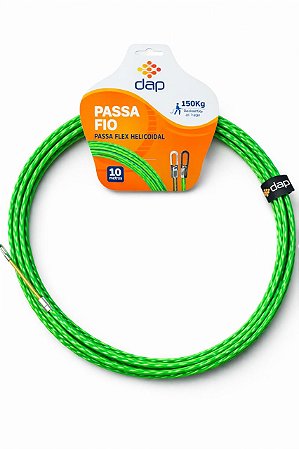 Espia Guia Sonda Passa Fio Verde Helicoidal 10mts 150kg