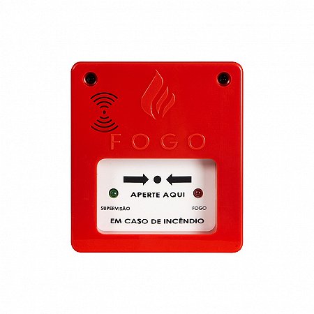 Acionador Manual com Sirene  Alarme De Incêndio 12v/24v-Segurimax