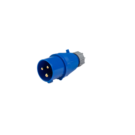 Plugue Industrial Com Prensa Cabo 16A 2P + T Azul