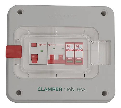Quadro Proteção Para Carregadores Veiculares 127/220v Clamper Mobi Box