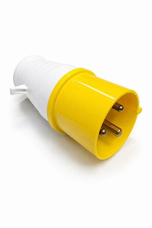Plug Tomada Industrial Macho 32A 3 Pinos 2p+T Amarela 127v