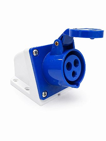 Tomada Fêmea Sobrepor Industrial 16A 2P+T 6h 220V/240V