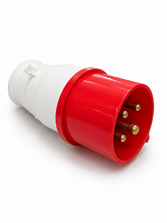 Plug Tomada Industrial Macho 16A 3 Pinos 3p+T Vermelha 380v