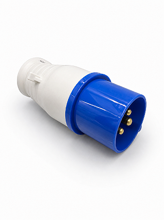 Plug Tomada Industrial Acoplador Macho 16A 2P+T 220V/240V - Azul