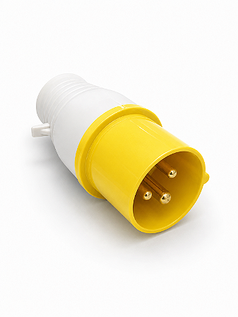 Plug Tomada Industrial Macho 16A 3 Pinos 2p+T Amarela 127v