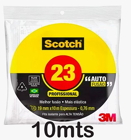 Fita Isolante Auto Fusão 19mmx10m Scotch 23 3M