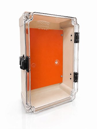 Caixa Multiuso 280x180x900 em PVC Tampa Acrílica Fechamento com Dobradiças e Fecho