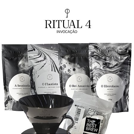 Kit Ritual 04 "Invocação" | 4 Cafés Especiais 250g + Acessórios para V60