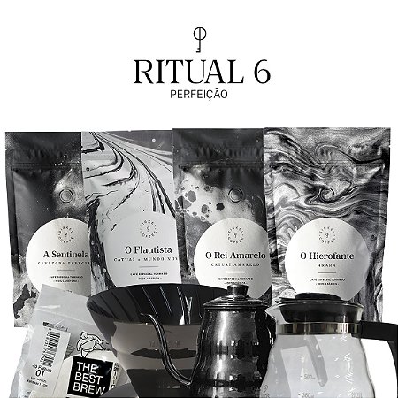 Kit Ritual 06 "Perfeição" | 4 Cafés Especiais 250g + Jarra + Chaleira + Acessórios V60