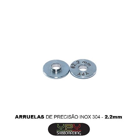 Arruelas de precisão 2.2mm (inox 304)