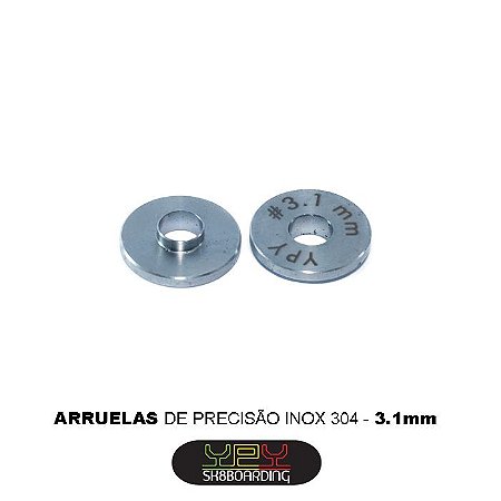 Arruelas de precisão 3.1mm (inox 304)