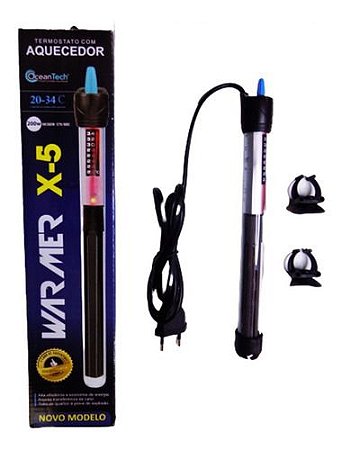 Termostato Aquecedor Warmer X-5 Ocean Tech 200 W P/aquário