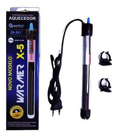 Termostato Aquecedor Warmer X-5 Ocean Tech 150 W P/aquário